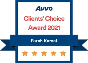 Avvo Clients’ Choice Award 2021 — Farah Kamal