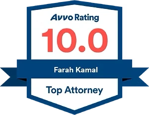 Avvo Rating 10.0 Top Attorney — Farah Kamal